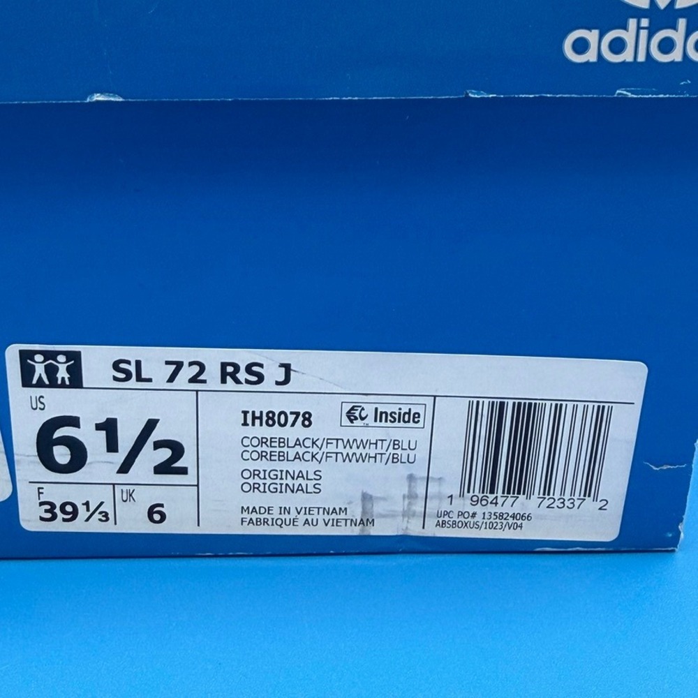 Adidas SL 72 RS J Core Black Cloud White IH8078 Size 6.5 7.5W - Picture 5 of 5